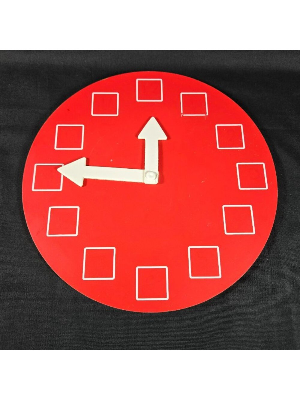 Horizon Group Educational Wood 10" Chalkboard Clock - Red - 3+ Years Homeschool